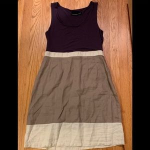 Light navy block linen dress